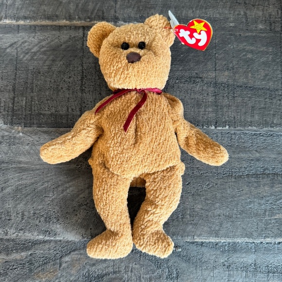 RARE Curly Beanie Baby Errors $50! Black Eyes, Brown Nose Ltd Ed, 1996/93 Tags - Picture 6 of 9